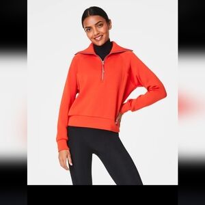 New W Tag SPANX AirEssentials Half Zip- Poppy Orange Size XL TG